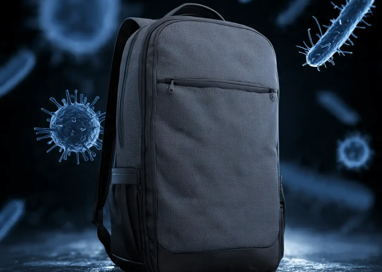 Diferença entre materiais antibacterianos e antimicrobianos em mochilas