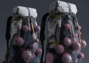 Materiais antivirais inteligentes para mochilas