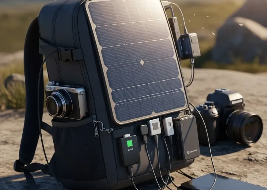 Mochila solar inteligente para recarga de gadgets