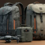 Mochilas com amortecimento dinâmico para proteger drones e lentes