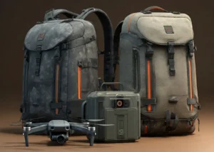 Mochilas com amortecimento dinâmico para proteger drones e lentes