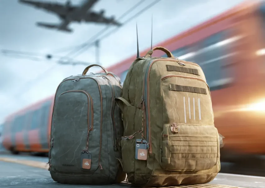 Mochilas inteligentes com NFC e RFID para viagens profissionais