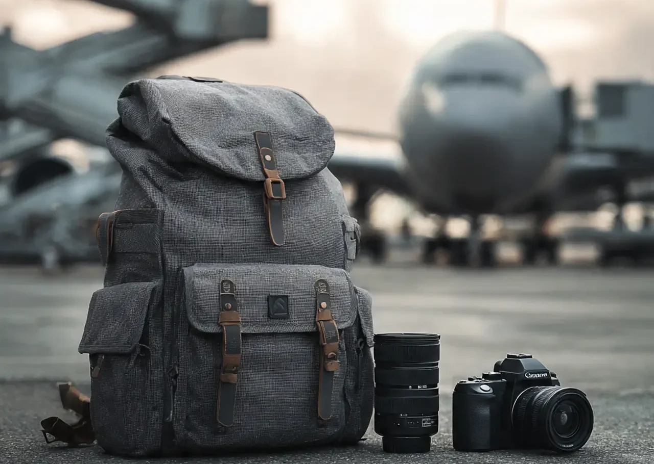 Proteção de câmeras em viagens de avião