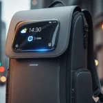 Mochila inteligente com display flexível